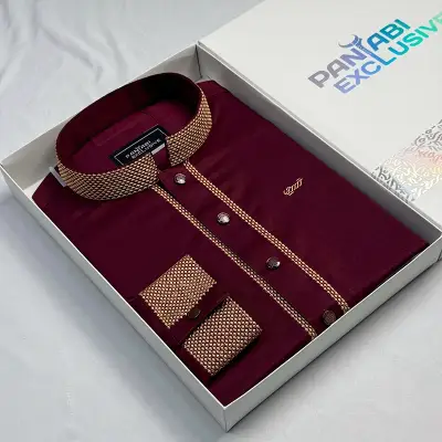 Luxury Embroidery Bamboo Panjabi