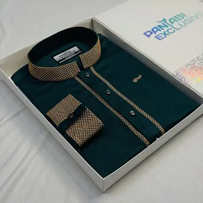 Luxury Embroidery Bamboo Panjabi